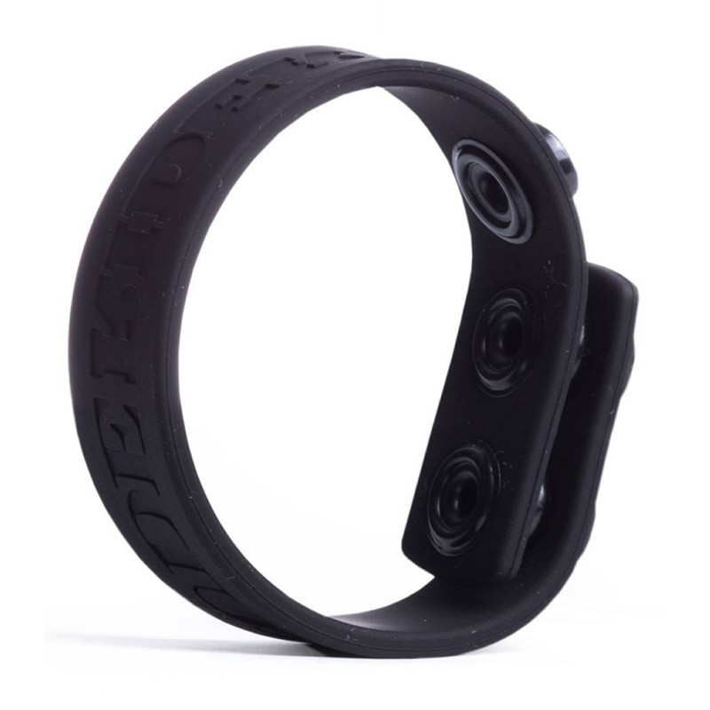 Rude Rider Cockring silicone 3 Snaps Noir